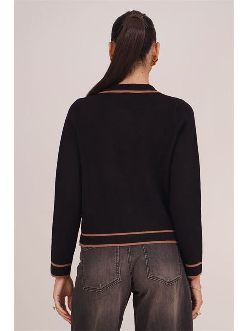 Cardigan in viscosa Try Me | 5089BLACK